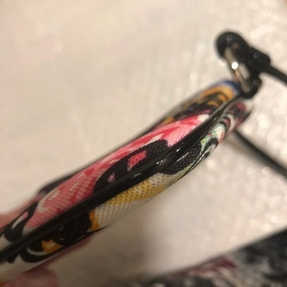 Coach poppy floral wristlet